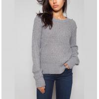 China Grey / Berry Women'S Cable Knit Pullover Sweaters With Bubble Sweater Water Soluble on sale