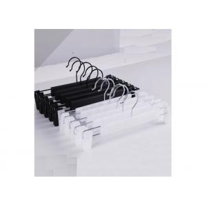 Dress Wire Coat White Plastic Hangers , Eco - Friendly Customized Plastic Pant Hangers