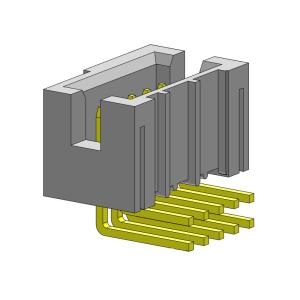 China tipo R/A 1.0AMP do mergulho da fileira dupla do conector do encabeçamento da caixa de 1.27mm supplier