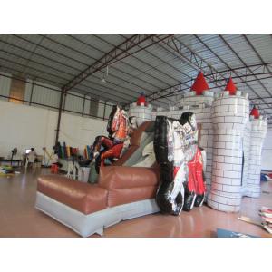 China 0.55mm PVC Tarpaulin Knight Themed Inflatable Castle Bouncer 12.9 X 8.3 X 3.2m supplier