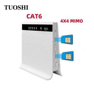 Cat6 Dual Sim Unlocked 4G LTE 5ghz Wifi Router With Sim Card Slot SMA Antenna