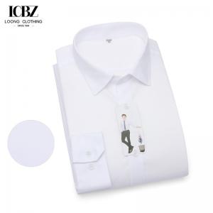 Men's Formal and Casual Wear Cotton No-Iron Long Sleeve Dress Shirt with Water Memory