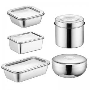 Food Grade Stainless Steel Leakproof Containers With Lids