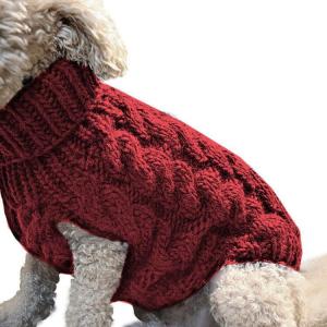 Striped dog winter clothes