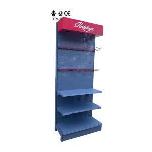 Manufacturer Customized Color Size Supermarket Shelf Equipment Display Shelves Supermarket Rack Gondola Shelves with Light Box