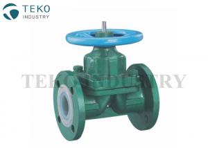 China Plastic PTFE Lined Diaphragm Valves Full Bore Through Type For High Corrosive Liquid on sale 