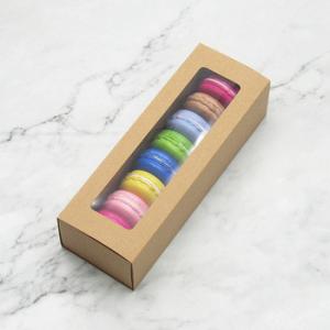 China Brown Kraft Paper Macarons Cookies Gift Box Packaging supplier