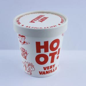 PE Coated Ice Cream Paper Cup With Lid 6 Oz 175ml Custom Printed Disposable