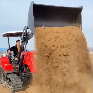 Small Hillside Tractor , Mountain Crawler Tractor With Loader