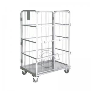 Transport Duty Foldable Rolling Cage Storage Powder Coated Finish