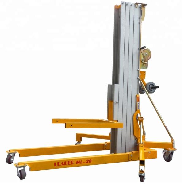 Plataforma de elevación vertical de material de aleación de aluminio para limpieza de ventanas versátil