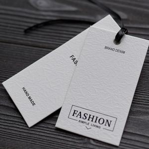 China Nordic Style Paper Hang Tags Marble Gilded Coated Pape Printing Clothing Store wholesale