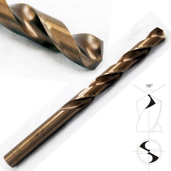 China Brocas DIN338 HSS 1-13mm Acero Rápido Acabado Ámbar supplier