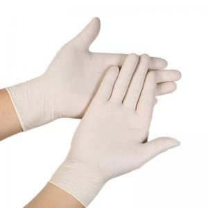 OEM ODM Powderless Latex Gloves / Latex Disposable Gloves Large
