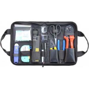 Variety Convenient Black Fiber Optic Hand Tool Bags / Fiber Termination Kit With Zipper