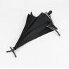 Self Standing Straight Handle Umbrella 21 Inch Black Portable Parapluie With