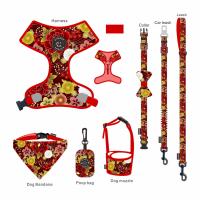 China Luxury Dog Collar Leash Harness Set 6 Piece Design Sweat Resistant on sale