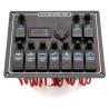 China 10 Gang Switch Panel USB Fast Dual Charger Socket Panel With Light Multi Function Boat Switch Panel Marine Power System wholesale