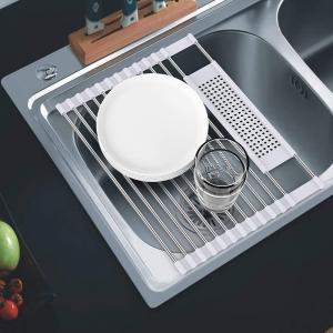 China Multi purpose Home Storage Organization Roll Up Dish Drying Rack Over The Sink supplier