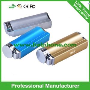 China Full Capacity Metal Cigar Lighter External Power Bank 2000mah Powerbank, Mobile Battery supplier