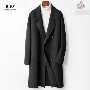 China Men's Overcoat Tailored Bespoke Thick Warm Single Breasted Long Coat For Men GARMENT DYED supplier