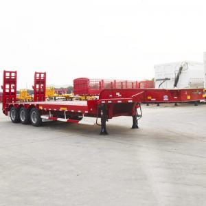 China Heavy Duty Cargo Drop Deck Q345B 80T Low Bed Semi Trailer supplier