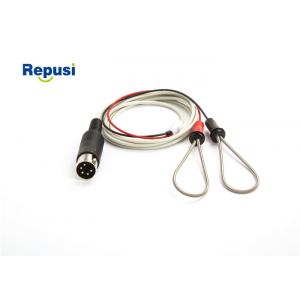 Reusable EMG Ring Electrodes Red And Black With Standard Big 5 Pin DIN Round Connector