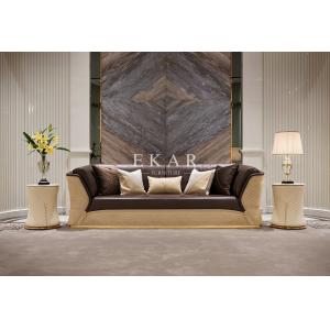 China Modern Luxury Italian Leather Living Room 7 Seater Sofa Set For Villa supplier