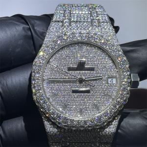 China Bust Down VVS Moissanite Diamond Iced Out Luxury Watch Swiss Clone Automatic Movement Wrist supplier
