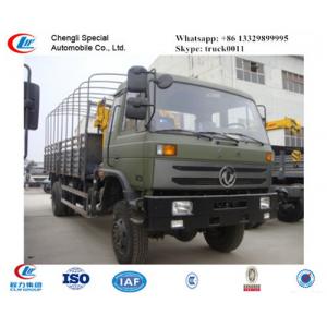 China dongfeng 4*4 knuckle boom mounted on truck, hot sale dongfeng truck with crane for sale, best price crane truck wholesale