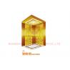 China Soft Lighting Elevator Cabin Decoration With Titanium Gold Mirror / Etched with Elevator Parts wholesale