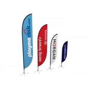 China Beach Teardrop Advertising Banners Anti - Corrosion Environmental Customized Size supplier