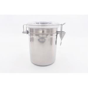 Tableware stainless steel clamp canister set with clear Lid healthy and odorless milk powder can