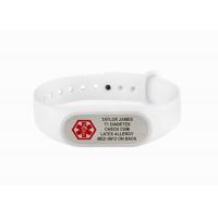 China Active Wear Silicone Medical ID Bands , Slim Sport Medical ID Bracelets on sale