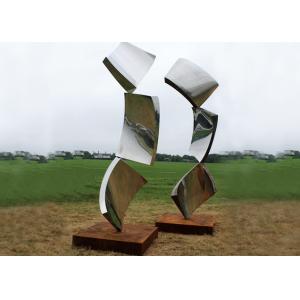 China Outside Design Abstract Metal Garden Sculptures , Modern Lawn Sculpture supplier