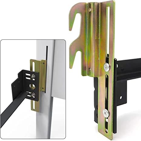 2Pcs 711 Bolt on to Hook on Bed Frame Conversion Brackets with Hardware Hook, Headboard Hook Set,Hook on Bed Frame Brackets Adapter,Hook on Bed Rail