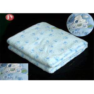 Custom Printing Pattern Swaddle Blanket BSCI Audit -print Cute Baby Flannel Fleece Blanket with Embroidery