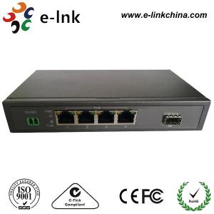 China 10 / 100Mbps Fiber To Copper Ethernet POE Switch , 4 Port POE Network Switch supplier