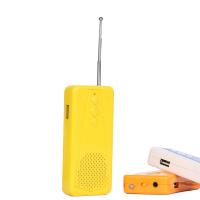 China Music USB FM Radio Receiver Yellow TF Card Lithium Battery Power With Speaker on sale