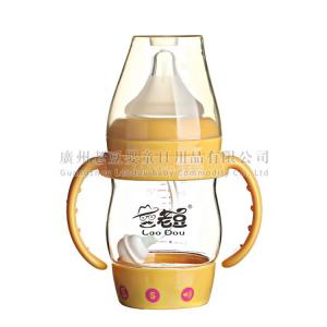 New design BPA free wide neck 150ml baby feeding bottle with music