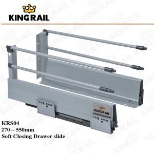 China 10 Double wall Soft Closing Concealed Drawer Slides KRS04 supplier