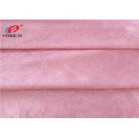 China Pink Color 100% Printed Suede / Faux Suede Fabric For Sofa , Eco - Friendly on sale
