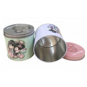 Portable Empty Round Tins Coffee Sugar And Tea Canisters With 9.5cm Diameter