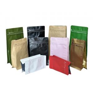 OEM Coffee Flat Bottom Bags With Excellent Display One Way Ziplock 100g-1kg
