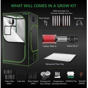 800W Lamp Grow Tent Complete Kit For Weed Indoor Growing 240x120x200cm