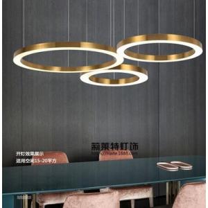 Commercial LED Pendant Lights Stainless Steel Brass Suspended LED Ring Pendant light