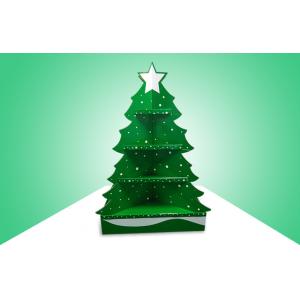 China Green Christmas Tree Cardboard Pallet Display For Promoting Toys , Eye Catching Design supplier