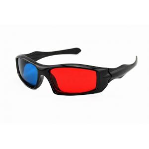 China Passive Plastic Red Cyan 3D Glasses , Anaglyph Red Blue Glasses supplier