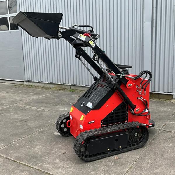 Free Shipping! Mini Diesel Wheel Loader with Pallet Fork and Snowplow Skid Steer Drive 5 Ton Rated Load Bucket Attachment