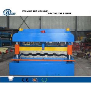 5.5KW Metal Steel Roof Tile Roll Forming Machine / Roof Tiles Making Machine For House Use